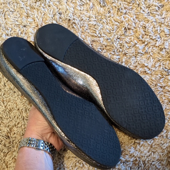 Tory Burch Metallic Silver Loafers - Picture 6 of 6